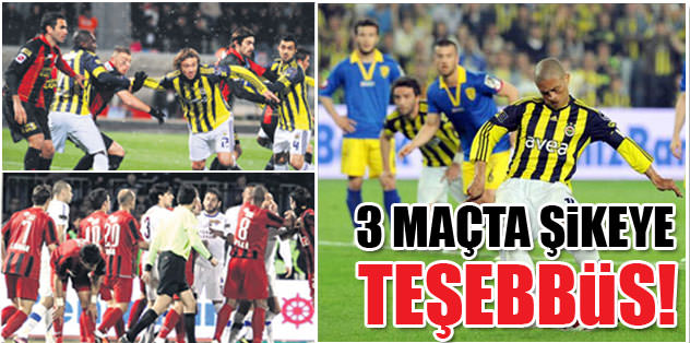 3 maçta teşebbüs