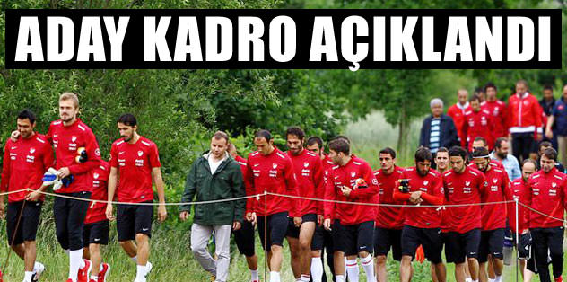 İşte A Millilerin aday kadrosu