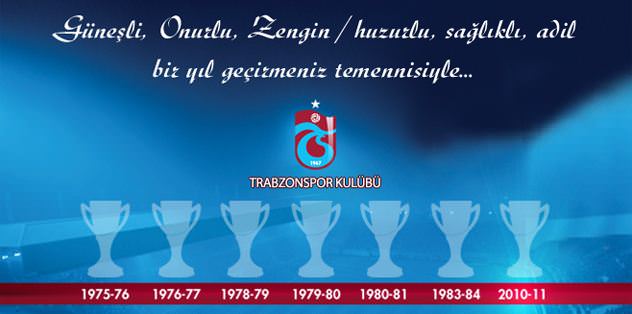 Şampiyonluk kupalı yeni yıl kutlaması