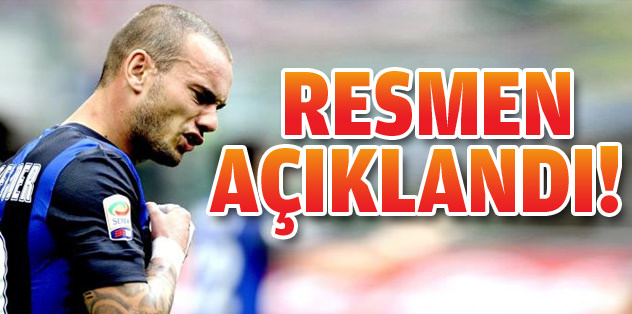 Galatasaray, Sneijder'i resmen açıkladı!