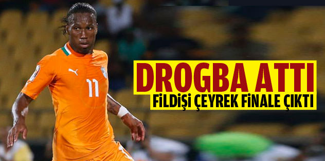 Drogba attı Fildişi çeyrek finale çıktı!