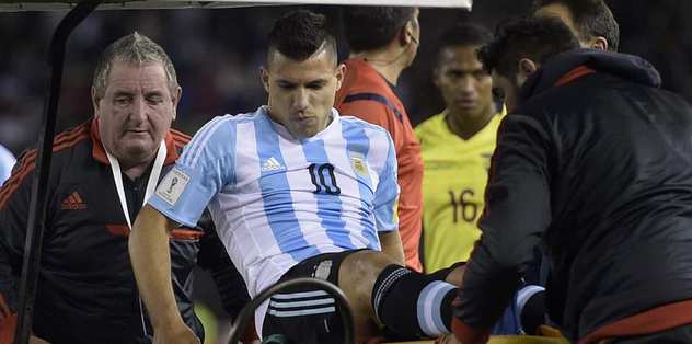 Agüero 1 ay sahalardan uzak kalacak