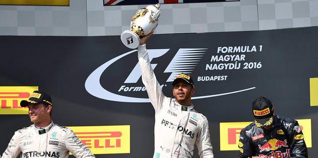 Macaristan'da kazanan Hamilton