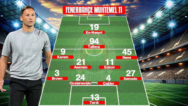 Fenerbahçe-Fatih Karagümrük maçı muhtemel 11'leri
