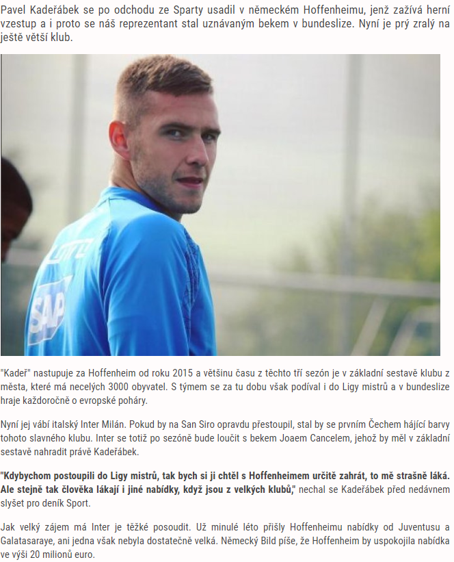 Çek basınından G.Saray için Kaderabek iddiası!