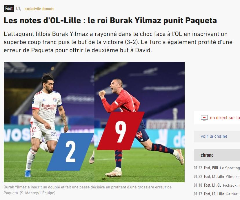 Son dakika spor haberi: Fransa basınında Burak Yılmaz manşetlerde! Şampiyonluğa koşuyorlar...