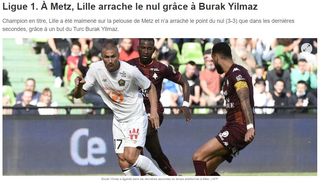 Son dakika spor haberi: Lille’de Burak Yılmaz’a Fransızlardan büyük övgü!