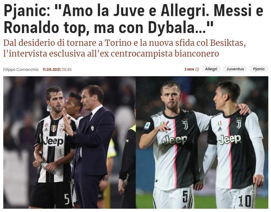 Son dakika spor haberi: Beşiktaş’ın yeni transferi Miralem Pjanic İtalyan basınına konuştu!