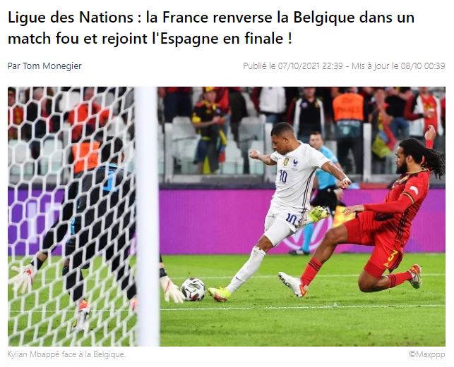 Belçika-Fransa maçı dünya basınında geniş yankı uyandırdı! İşte manşetler