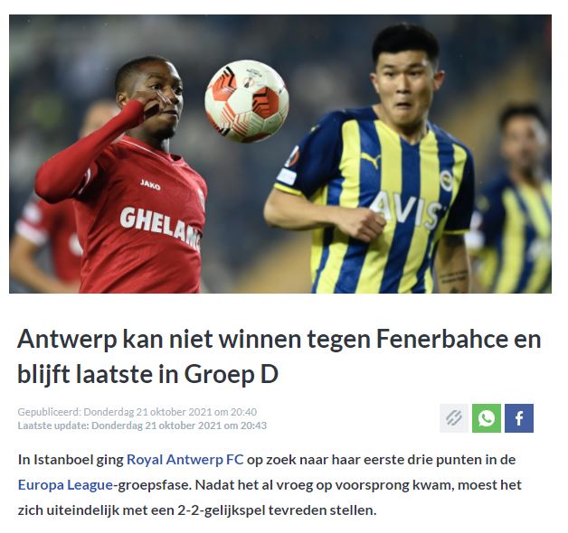FENERBAHÇE HABERLERİ - Fenerbahçe - Antwerp maçı Belçika’da gündem oldu! İşte atılan manşetler