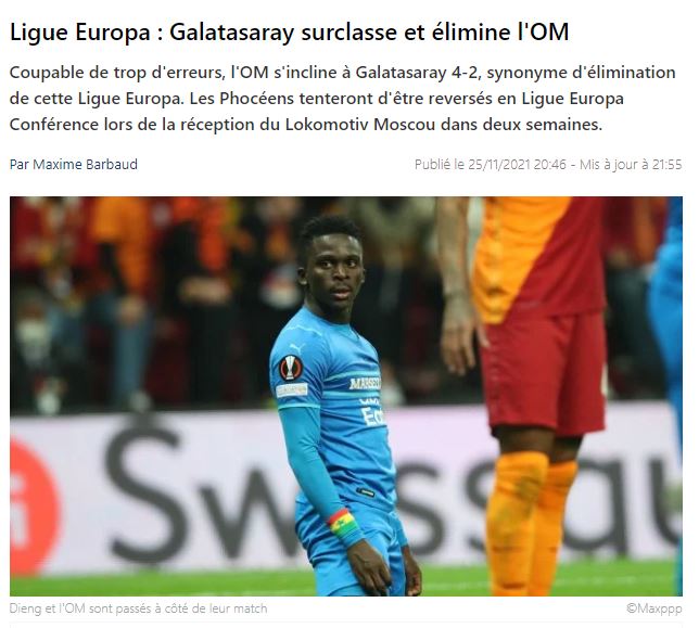 GALATASARAY HABERLERİ - Galatasaray - Marsilya maçı Fransa basınında manşetlere böyle alındı!