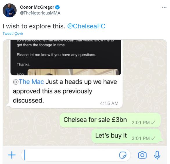 Chelsea satılığa çıkarılmıştı! Conor McGregor talip oldu