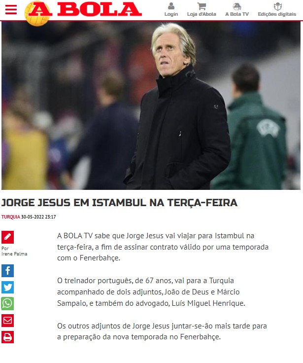 SON DAKİKA FENERBAHÇE HABERLERİ -  Kanarya’ya Jorge Jesus müjdesi! İstanbul’a geliyor