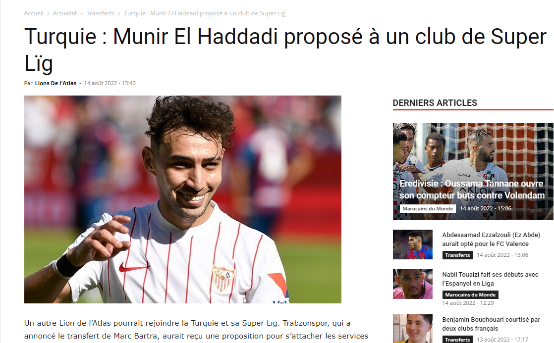 Afrika basını duyurdu! Trabzonspor’dan Munir El Haddadi bombası