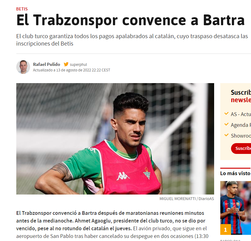 Trabzonspor’un yeni transferi Marc Bartra’nın maliyeti belli oldu!