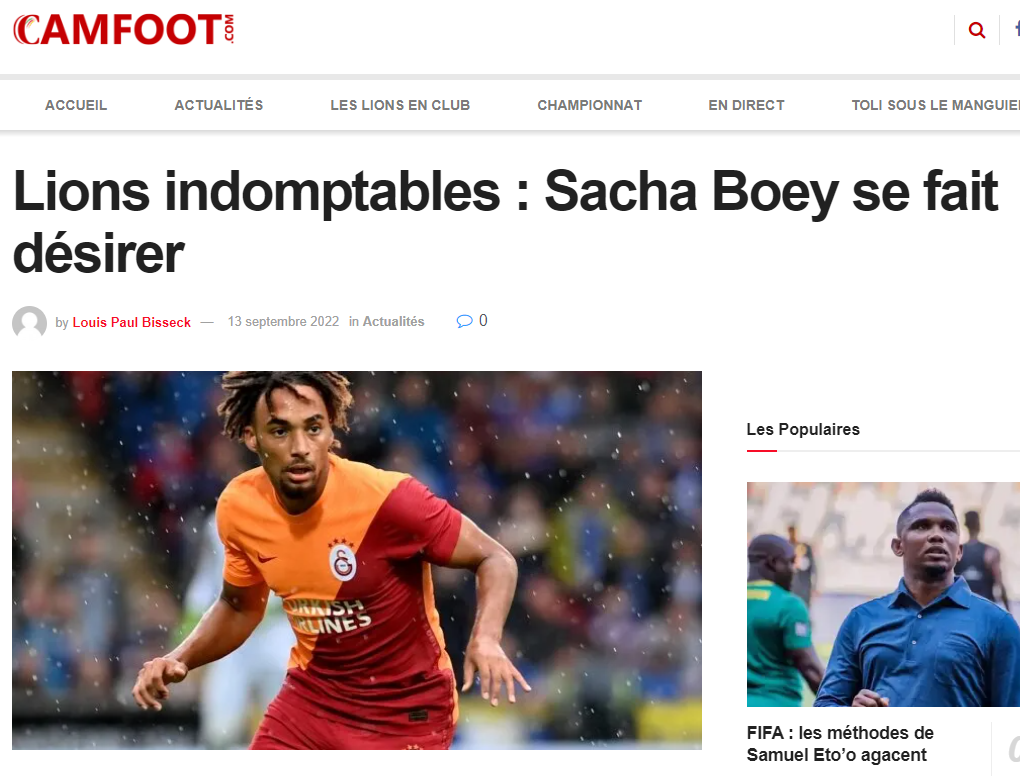 GALATASARAY HABERLERİ - Dünya Kupası öncesi Sacha Boey için kritik karar!