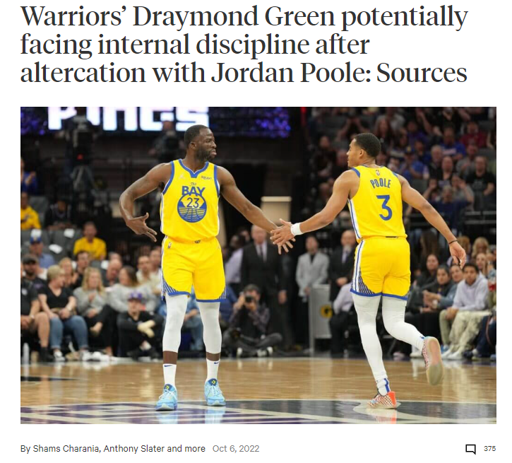 NBA ekibi Golden State Warriors’ta skandal kavga! Birbirlerine girdiler