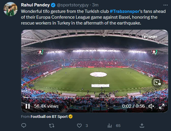 Trabzonspor Basel maçında koreografi dünya basınında geniş yer buldu!