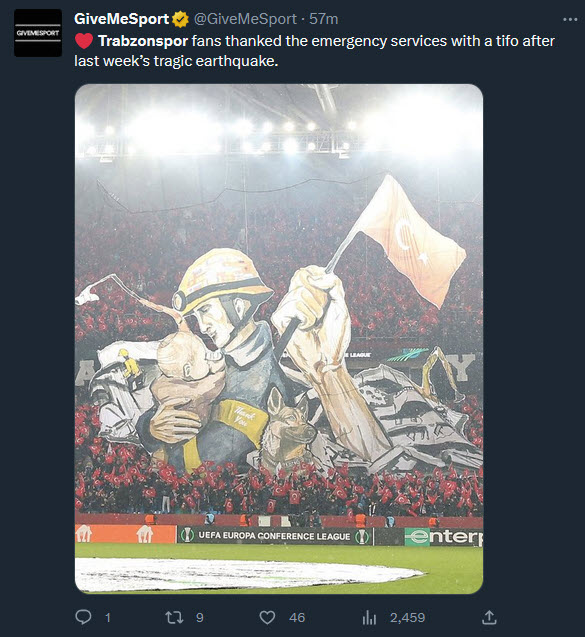 Trabzonspor Basel maçında koreografi dünya basınında geniş yer buldu!