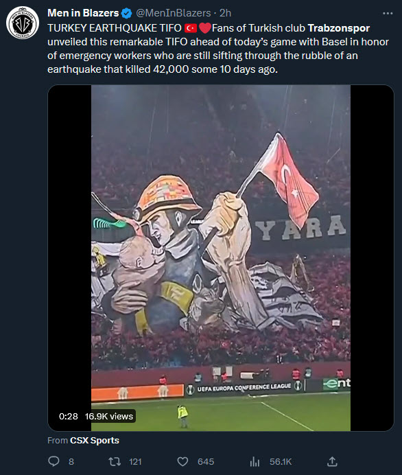 Trabzonspor Basel maçında koreografi dünya basınında geniş yer buldu!