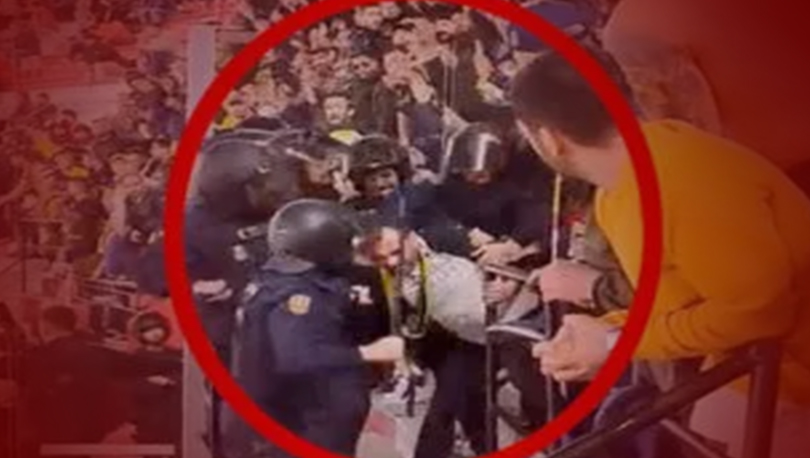 Sevilla Fenerbahçe maçında polislerde taraftara çirkin saldırı!