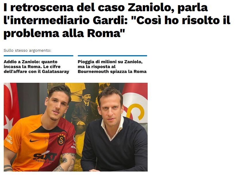 GALATASARAY HABERİ: Nicolo Zaniolo’nun menajerinden transfer itirafı! Fenerbahçe...