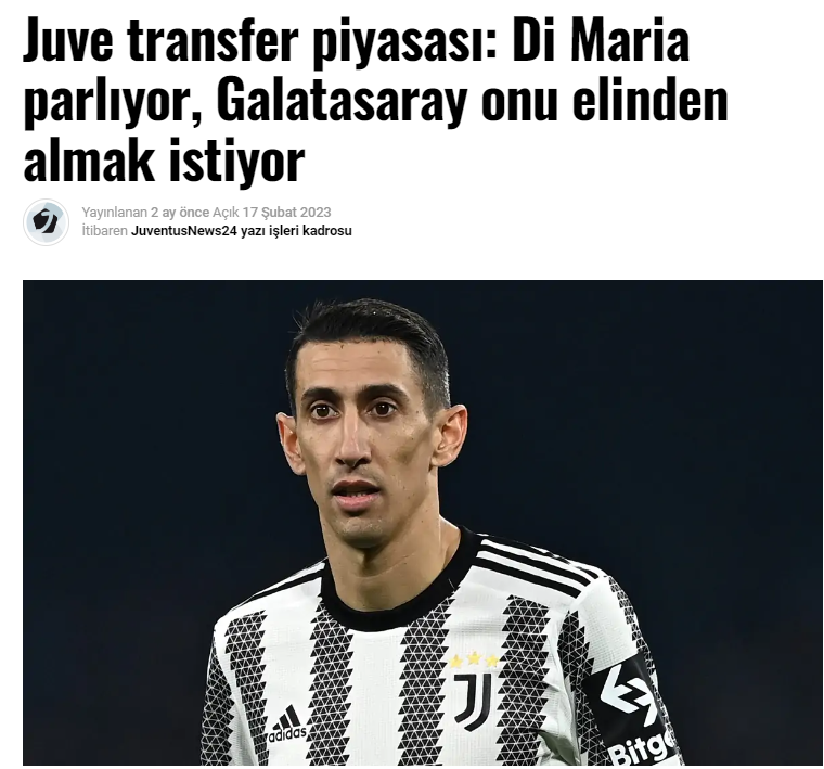 TRANSFER HABERİ: Galatasaray’a Di Maria müjdesi!