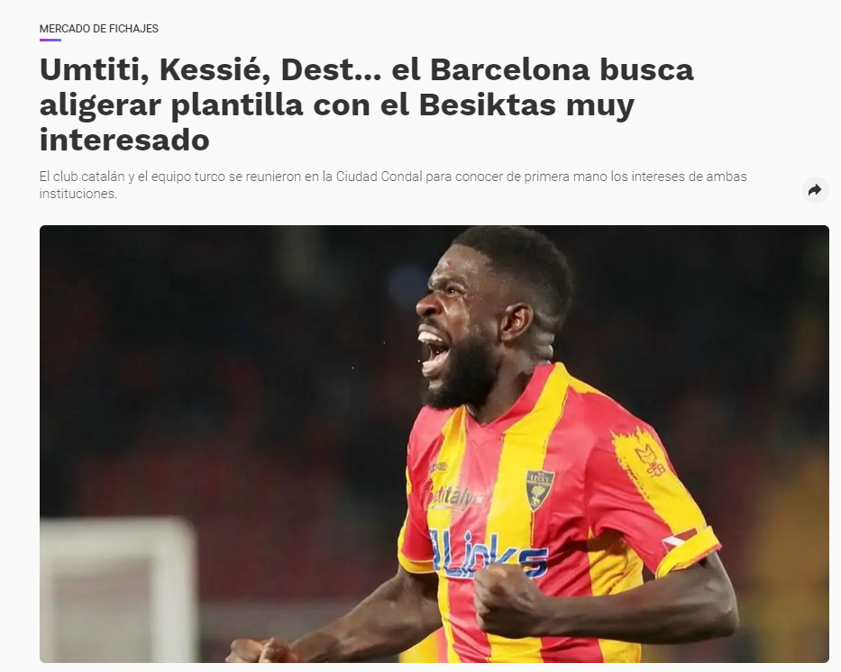 Barcelona’dan Beşiktaş’a 4 transfer! İspanyol basını bombayı patlattı