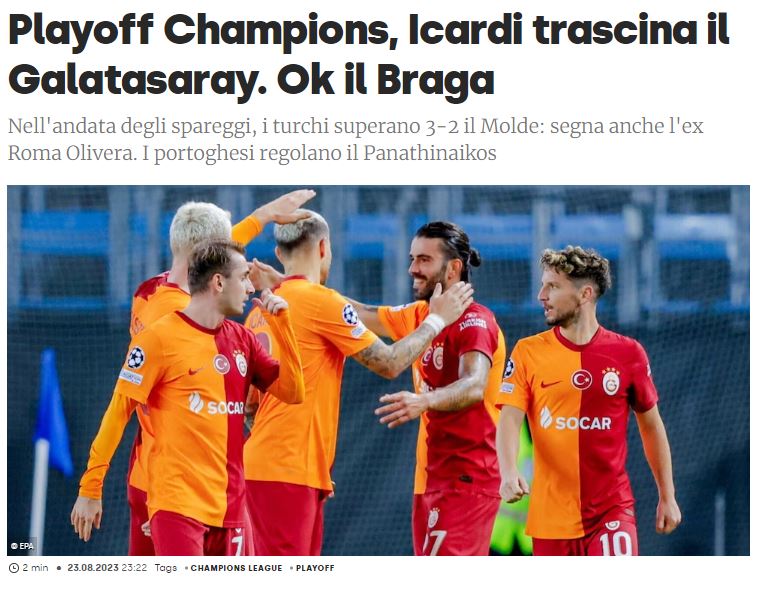 Avrupa basını Mauro Icardi’yi konuşuyor! Galatasaray’ı gruplara taşıdı