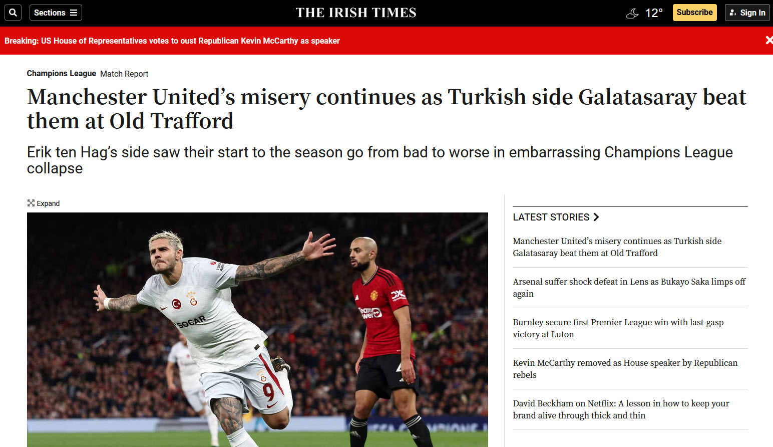 Galatasaray’ın Manchester United zaferi Avrupa basınında! 30 yıl sonra cehennemi yaşadı