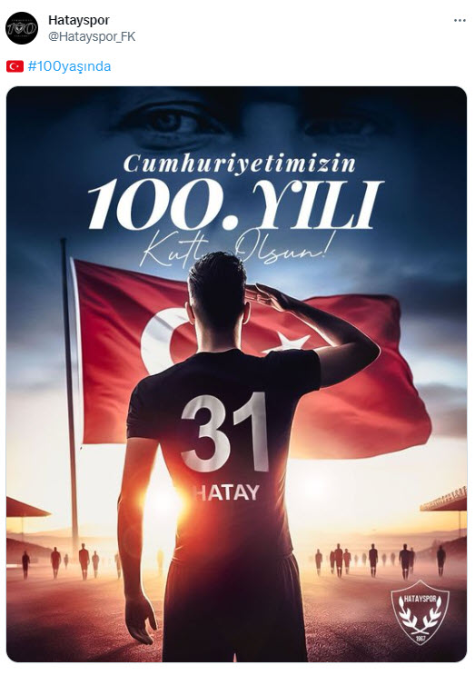 Süper Lig ekipleri 29 Ekim Cumhuriyet Bayramı’nı bu paylaşımlarla kutladı!