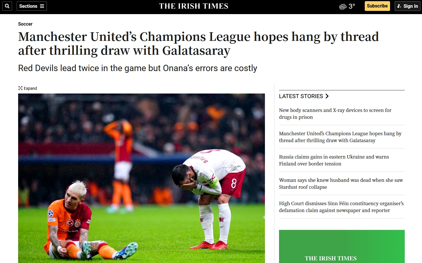 Galatasaray’ın Man United karşısındaki geri dönüşüne dış basından flaş yorum!