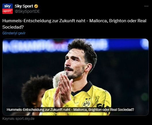 Beşiktaş’a transfer olacağı konuşuluyordu! Mats Hummels’in yeni takımı belli oluyor