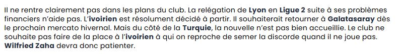 GALATASARAY TRANSFER HABERLERİ | Wilfried Zaha’nın kabusu sürüyor!