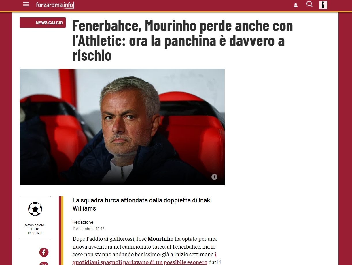 Yabancı basından Jose Mourinho için ’kovulma’ iddiası!