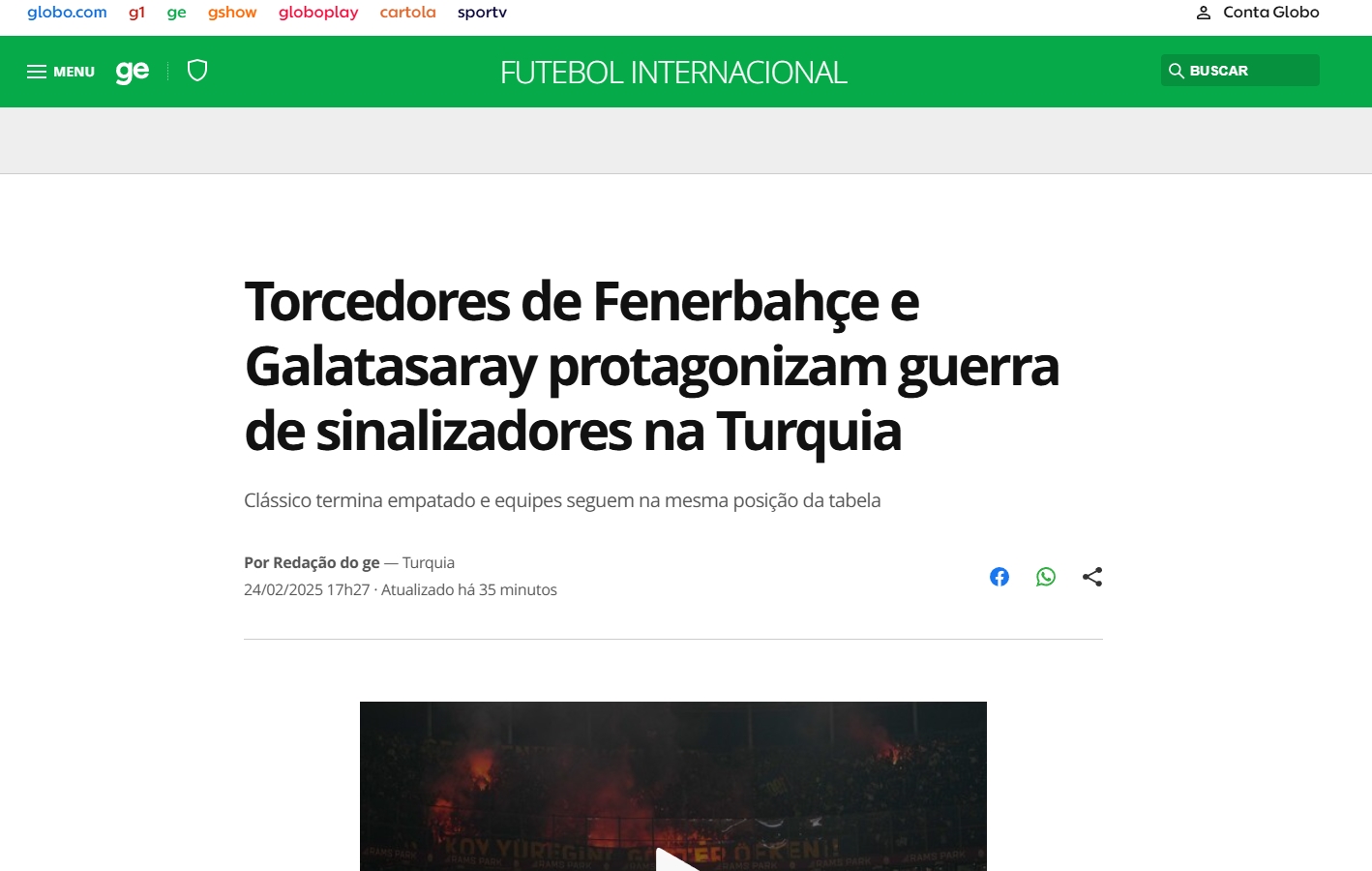 Galatasaray-Fenerbahçe derbisi dış basına da yansıdı!