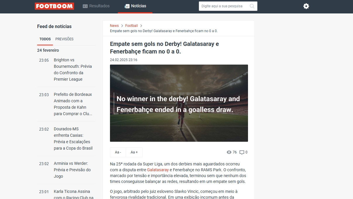 Galatasaray-Fenerbahçe derbisi dış basına da yansıdı!