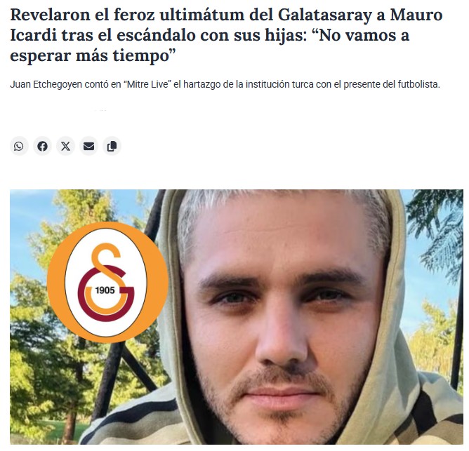 Galatasaray’da Icardi şoku! Sözleşme fesih...