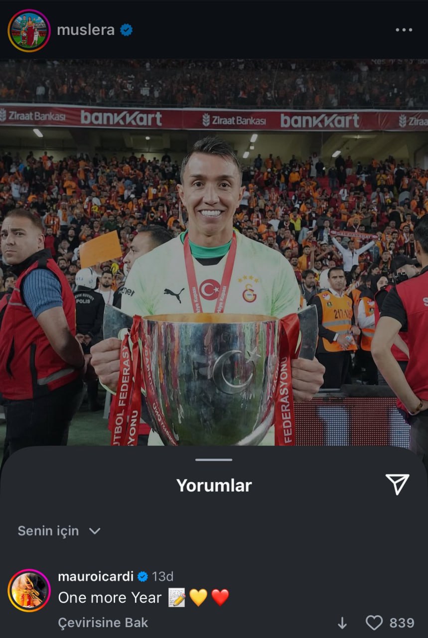 GALATASARAY HABERİ - Icardi’den Muslera’ya çarpıcı mesaj: Bir yıl daha!