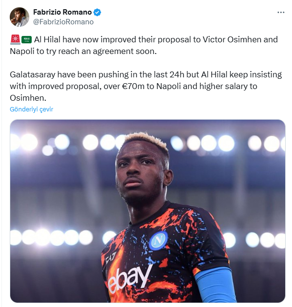 GALATASARAY TRANSFER HABERİ - Al-Hilal’den Osimhen için yeni hamle! Teklif yükselttiler