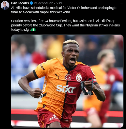 GALATASARAY HABERLERİ | Victor Osimhen transferinde bomba gelişme! Sağlık kontrolü için...
