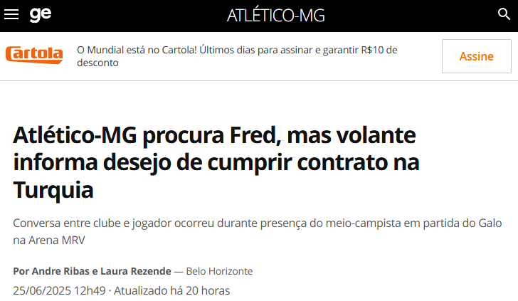 FENERBAHÇE TRANSFER HABERİ: Fred’e teklif geldi! Yönetimin kararı...
