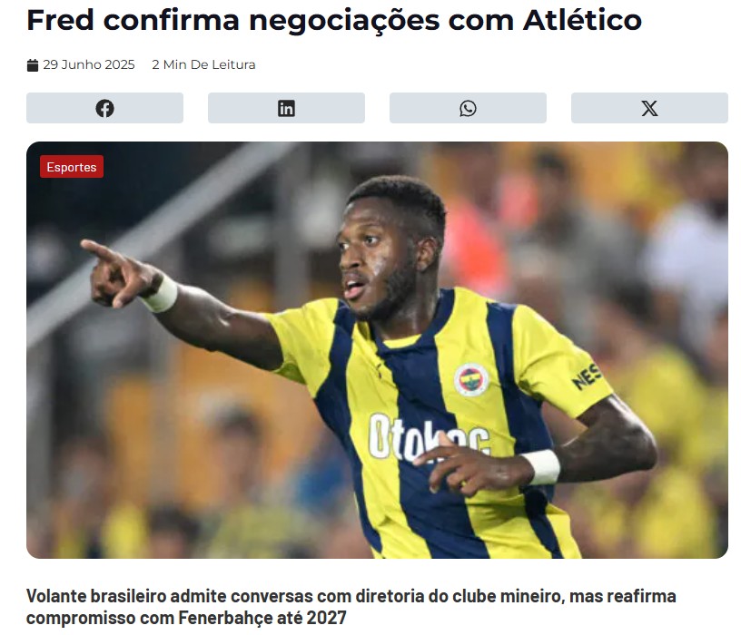 Fenerbahçe’de Fred’den gündem olan transfer itirafı! Görüştüğü takım...