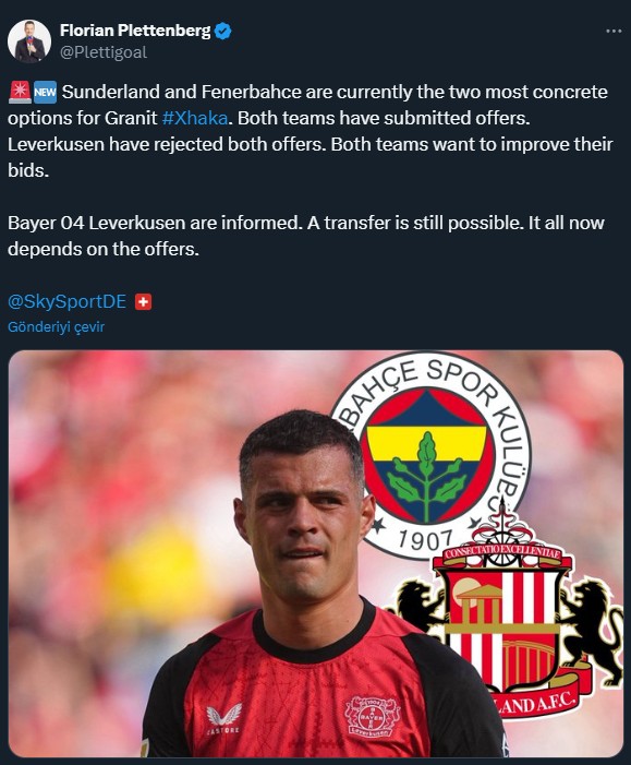 TRANSFER HABERİ - Fenerbahçe’den Xhaka hamlesi! Alman gazeteci açıkladı