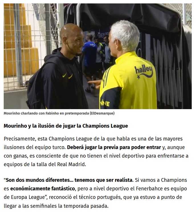 Mourinho’dan taraftarların tepkisini çeken açıklama! Fenerbahçe bir...