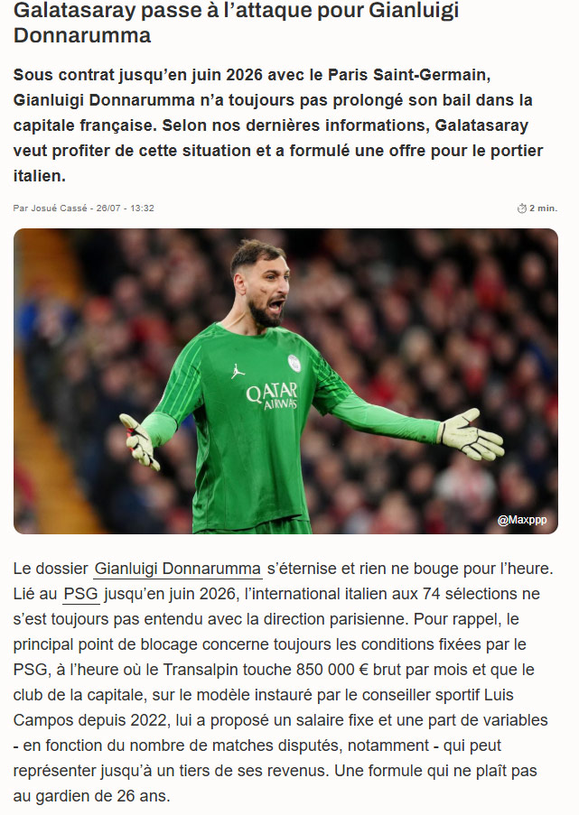 TRANSFER HABERLERİ: Galatasaray’a krizden fırsat çıktı! Gianluigi Donnarumma...