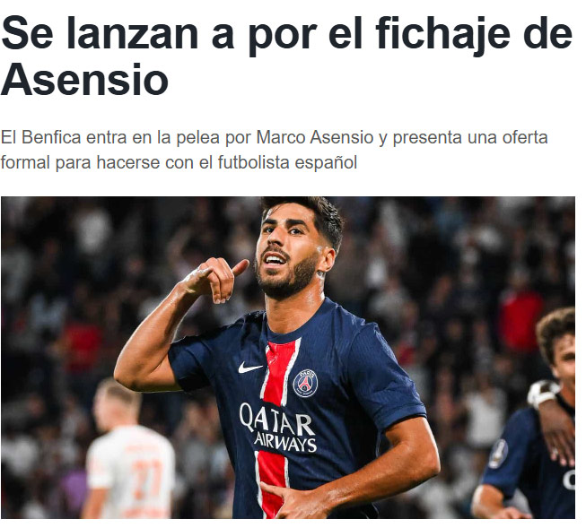 TRANSFER HABERLERİ: Fenerbahçe’ye Asensio şoku! PSG’ye sürpriz teklif