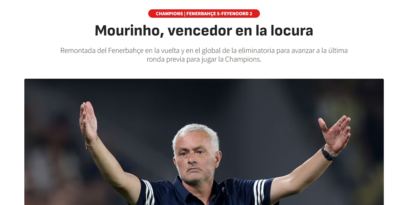 Dış basından flaş manşet: Mourinho, Van Persie’ye ders verdi!