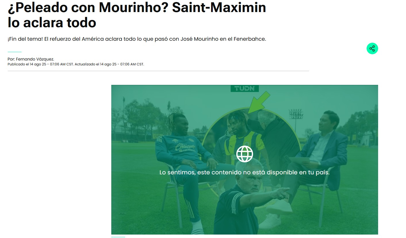FENERBAHÇE HABERİ - Allan Saint-Maximin’den Mourinho itirafı!