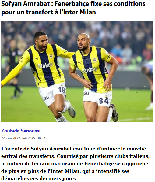Fenerbahçe’de Sofyan Amrabat yolcu! Transfer bedeli belli oldu